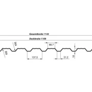 Trapezprofil T18 DR 35 µm Polyester Matt-Grobkörnig