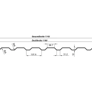 Trapezprofil T20 M 35 µm Polyester Matt-Grobkörnig