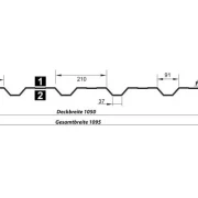 Trapezprofil  T35 DR 35 µm Polyester Matt-Grobkörnig