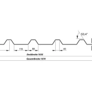 Trapezprofil T35/207 35 µm P0lyester Matt-Grobkörnig