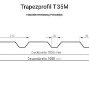 Trapezprofil T35 M Holzoptik